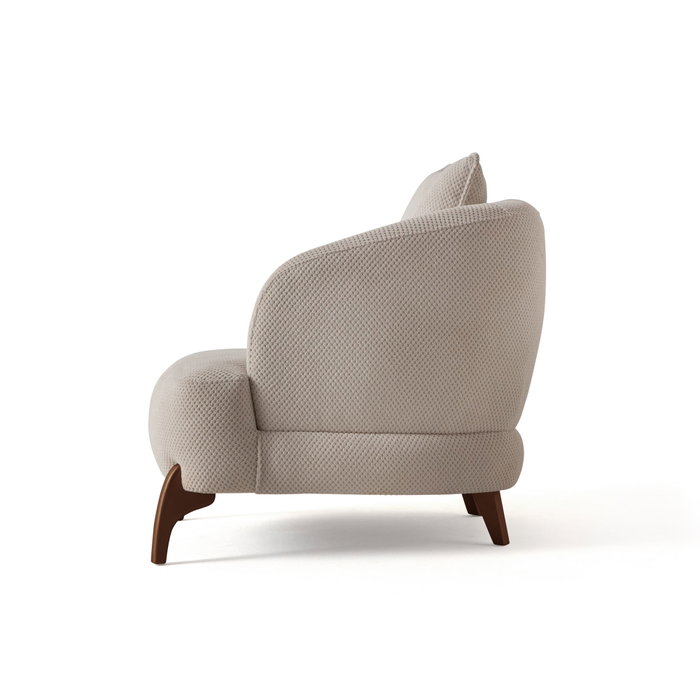 Atelier Del Sofa Wing Chair Bonjo Walnut - Beige Atelier Del Sofa Wing Chair Bonjo Walnut - Beige